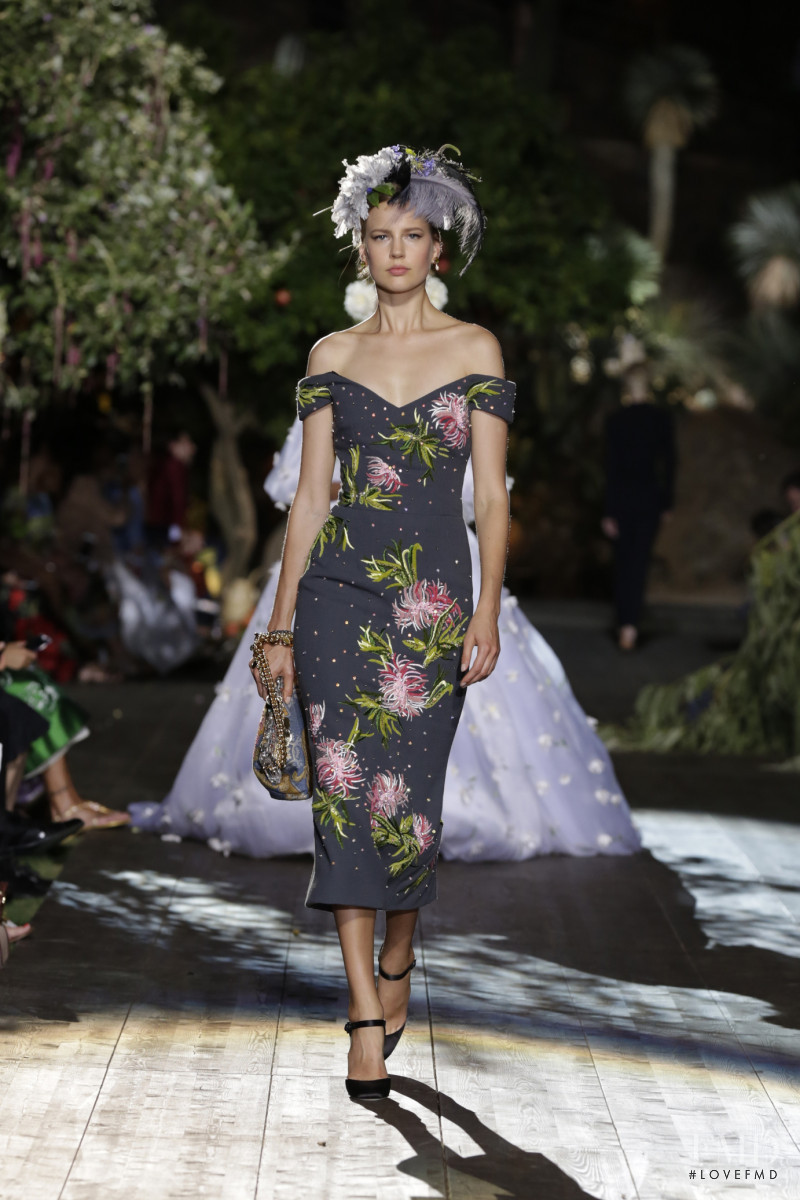Elisabeth Erm featured in  the Dolce & Gabbana Alta Moda fashion show for Autumn/Winter 2015