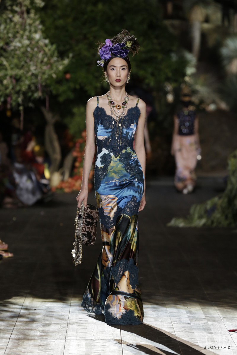 Dongqi Xue featured in  the Dolce & Gabbana Alta Moda fashion show for Autumn/Winter 2015