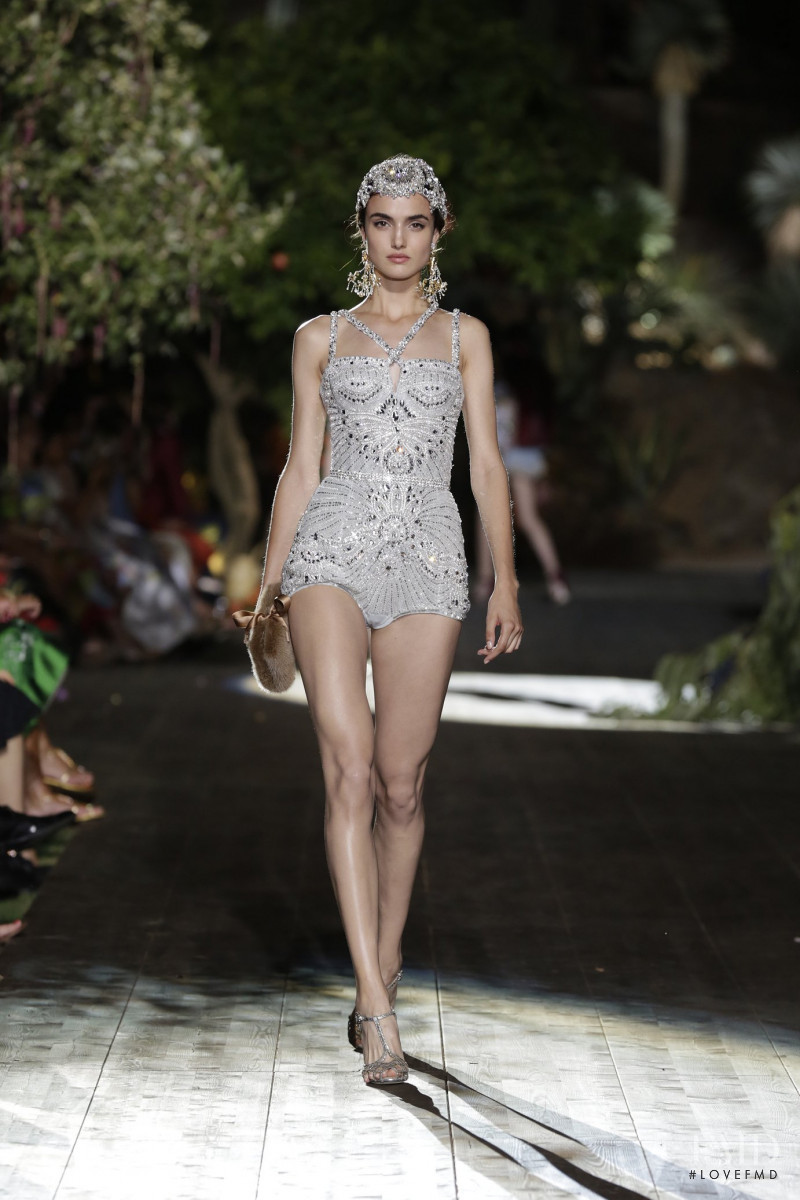 Blanca Padilla featured in  the Dolce & Gabbana Alta Moda fashion show for Autumn/Winter 2015