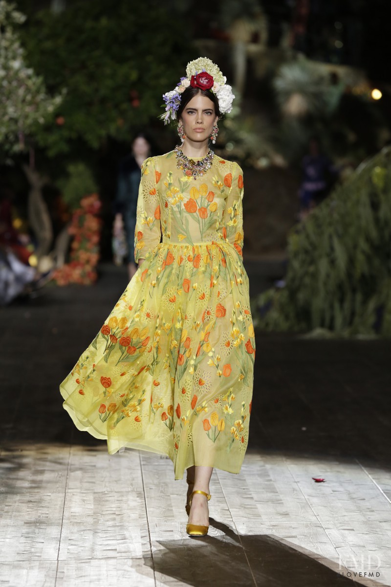 Taja Feistner featured in  the Dolce & Gabbana Alta Moda fashion show for Autumn/Winter 2015