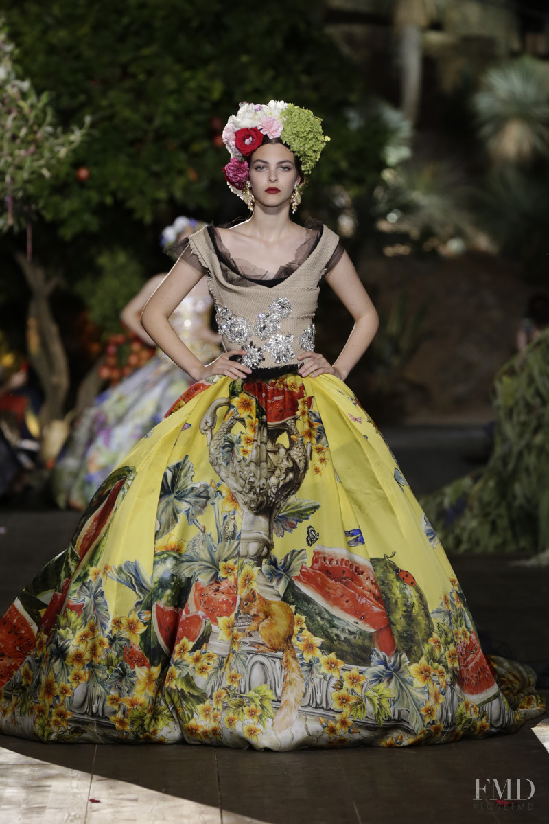 Vittoria Ceretti featured in  the Dolce & Gabbana Alta Moda fashion show for Autumn/Winter 2015