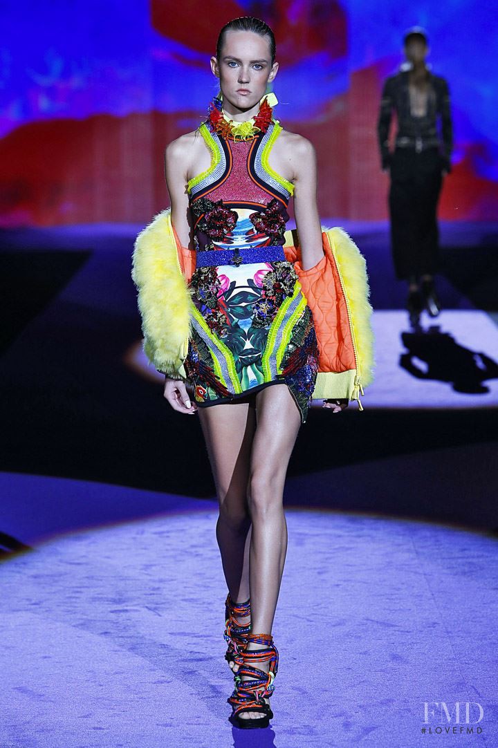 Harleth Kuusik featured in  the DSquared2 fashion show for Spring/Summer 2016