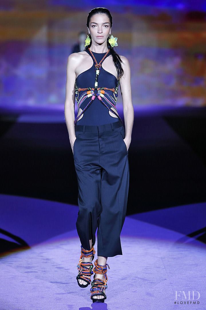 Mariacarla Boscono featured in  the DSquared2 fashion show for Spring/Summer 2016