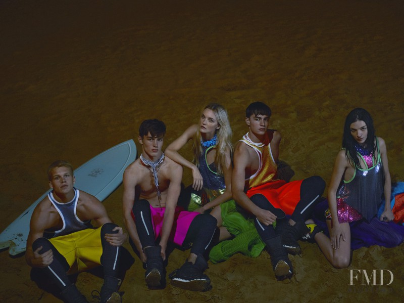 Caroline Trentini featured in  the DSquared2 advertisement for Spring/Summer 2016