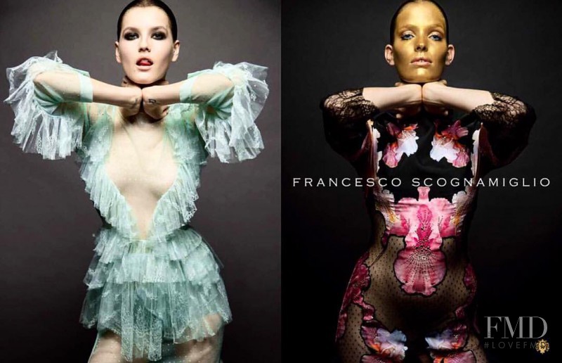 Alisa Ahmann featured in  the Francesco Scognamiglio advertisement for Spring/Summer 2016