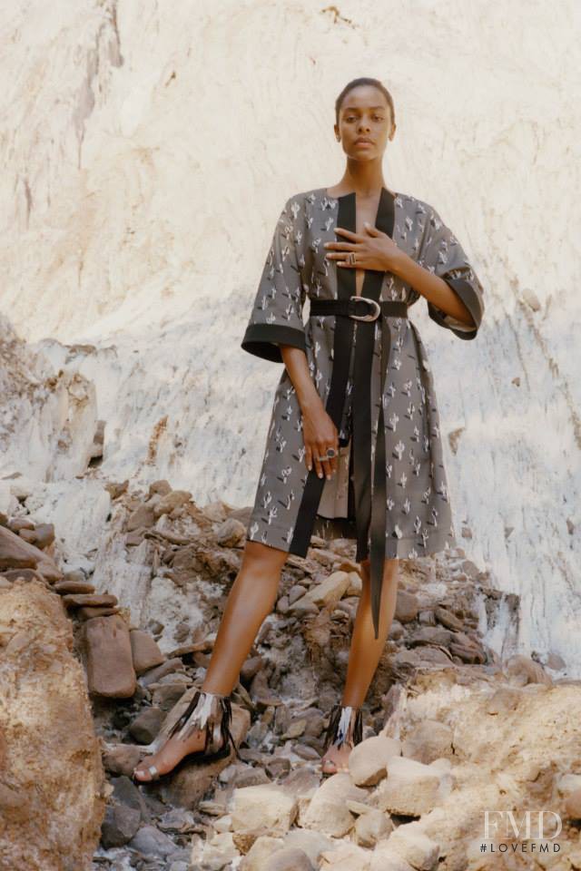 Karly Loyce featured in  the Kenzo lookbook for Resort 2016
