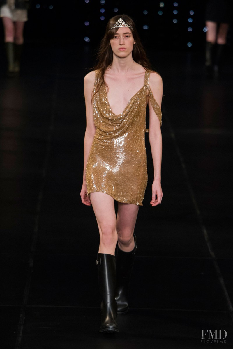 Helena Severin featured in  the Saint Laurent fashion show for Spring/Summer 2016