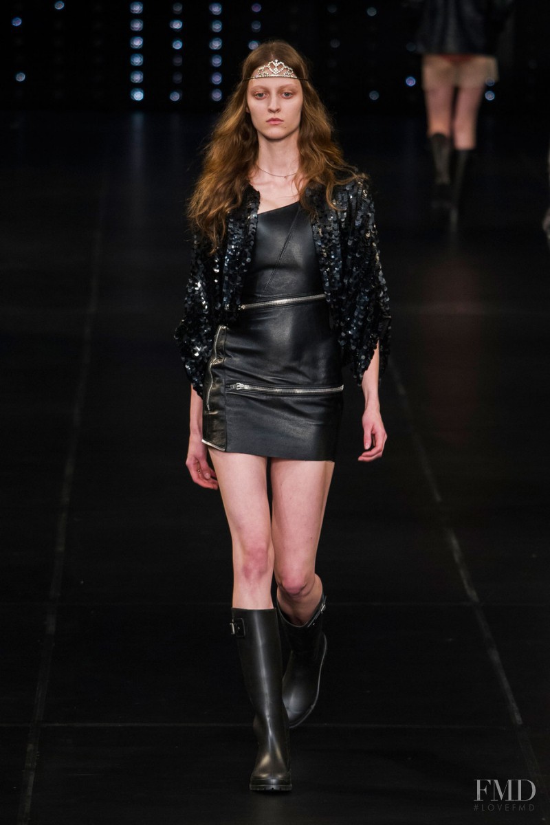 Lera Kvasovka featured in  the Saint Laurent fashion show for Spring/Summer 2016