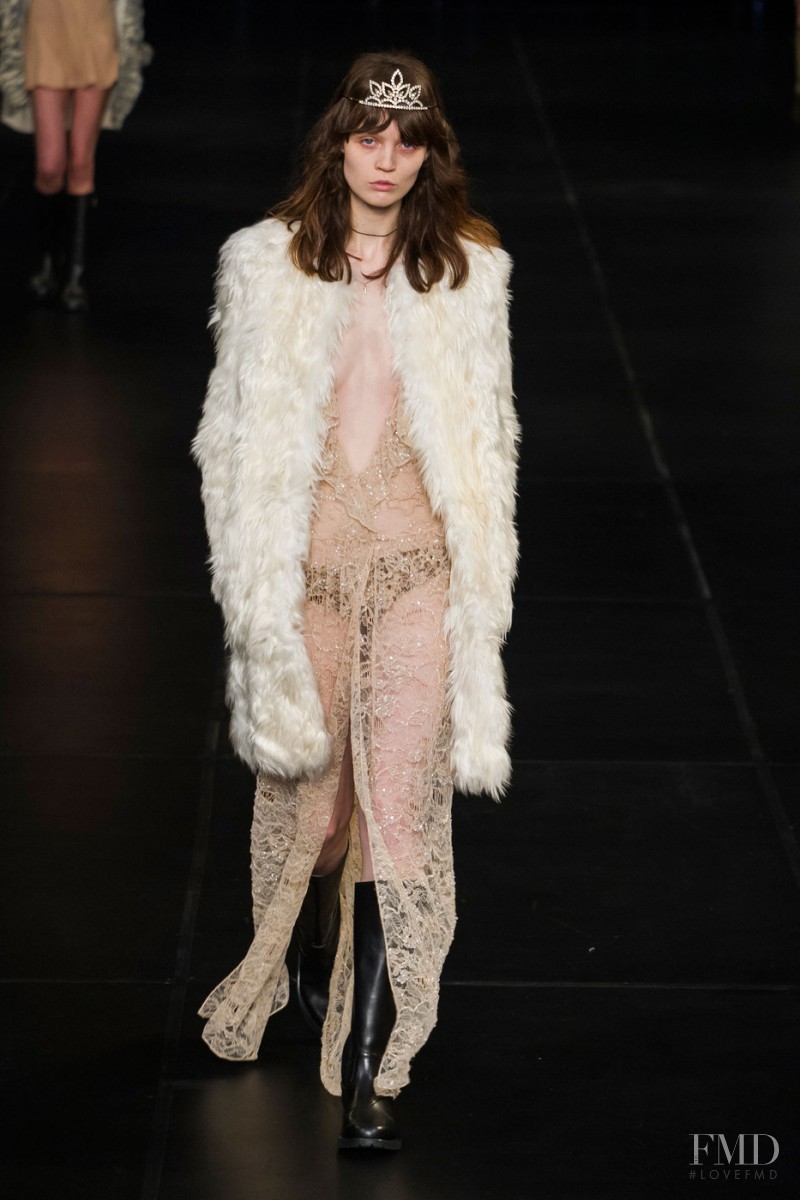 Flo Dron featured in  the Saint Laurent fashion show for Spring/Summer 2016
