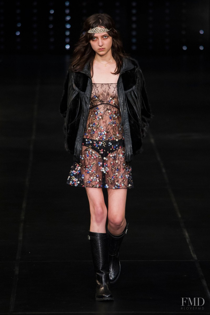 Sarah Engelland featured in  the Saint Laurent fashion show for Spring/Summer 2016