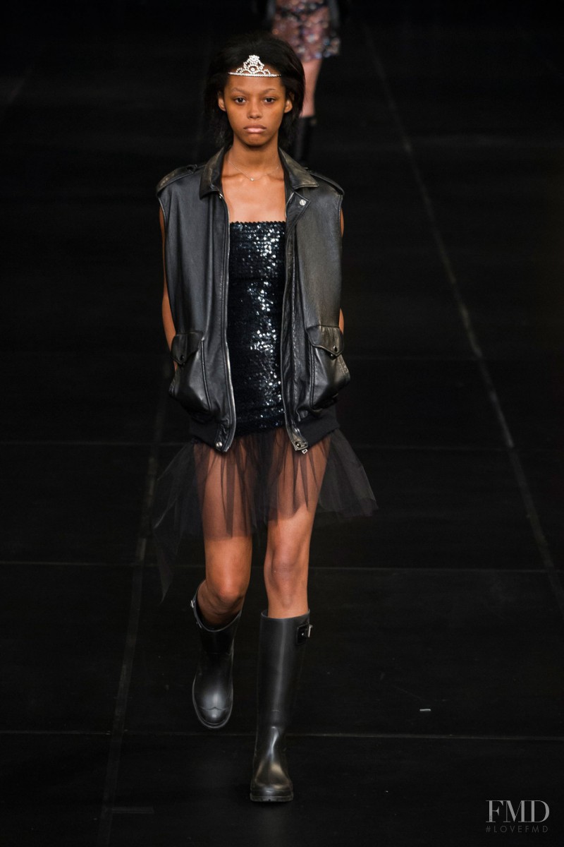 Londone Myers featured in  the Saint Laurent fashion show for Spring/Summer 2016
