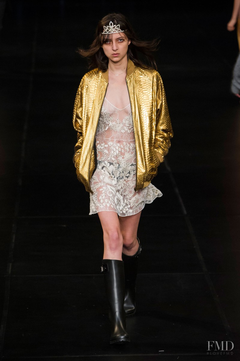 Sarah Engelland featured in  the Saint Laurent fashion show for Spring/Summer 2016