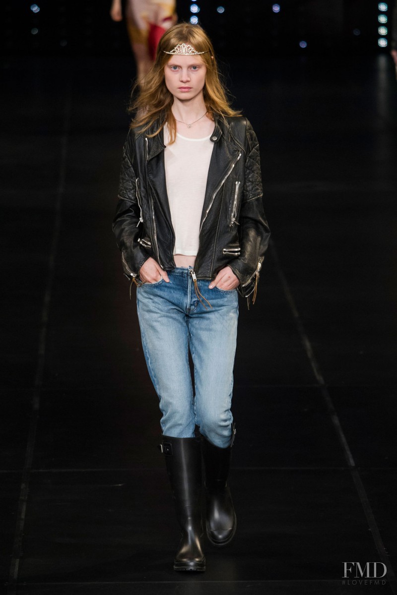 Steffi Soede featured in  the Saint Laurent fashion show for Spring/Summer 2016