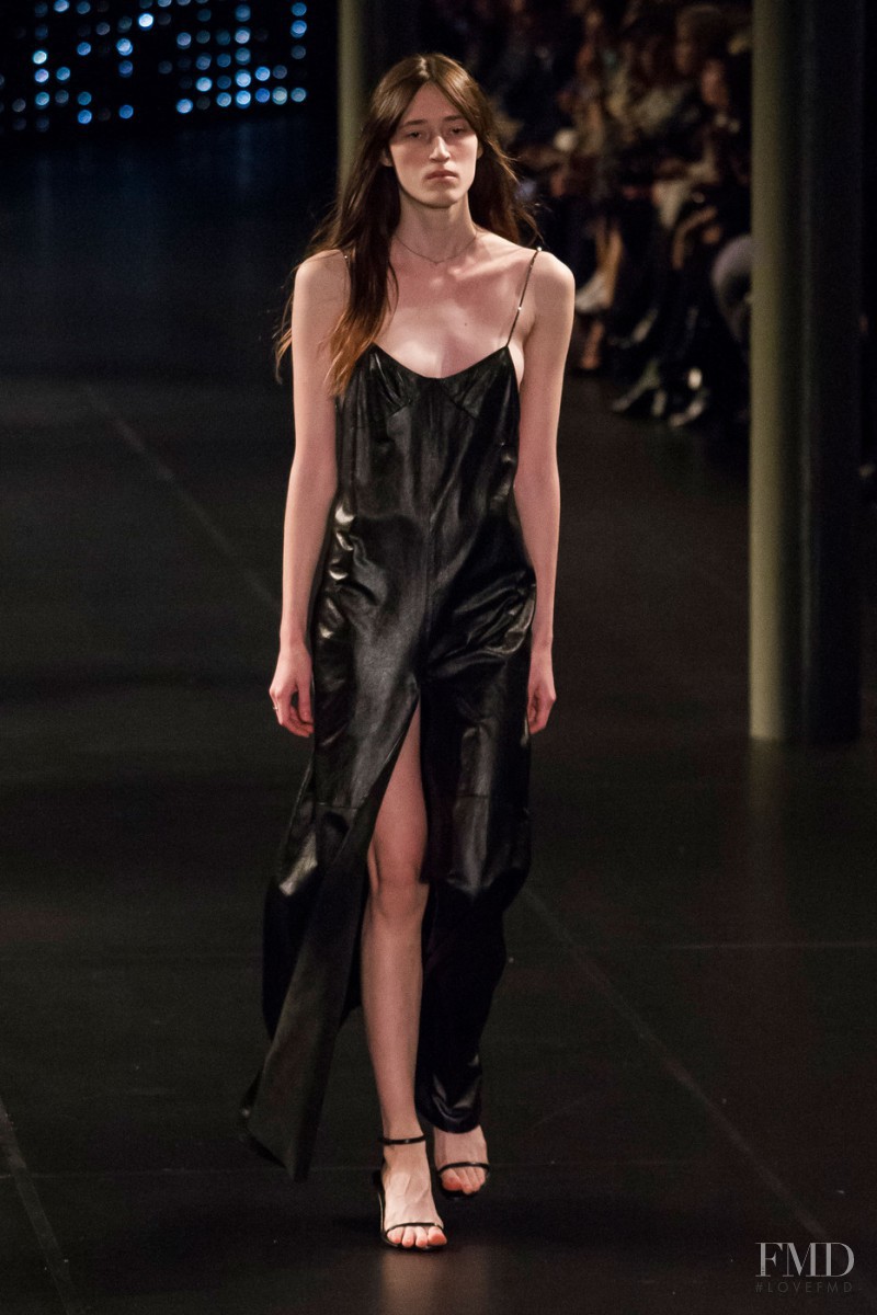 Veronika Vilim featured in  the Saint Laurent fashion show for Spring/Summer 2016