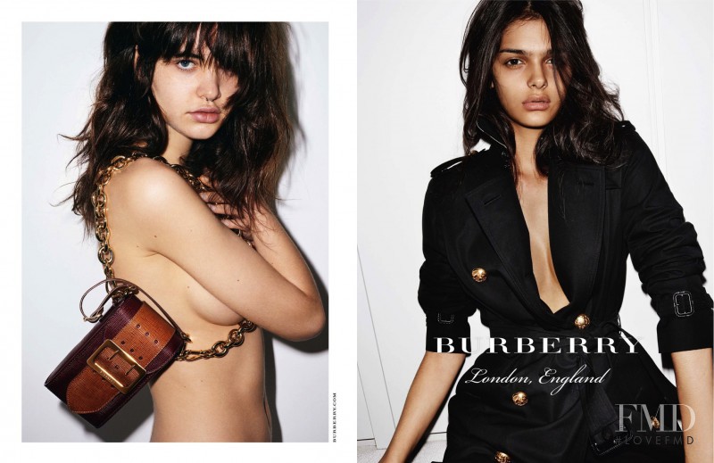 Misha Hart featured in  the Burberry advertisement for Spring/Summer 2016