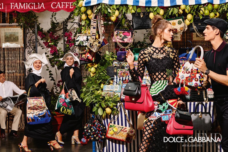 Regitze Harregaard Christensen featured in  the Dolce & Gabbana advertisement for Spring/Summer 2016