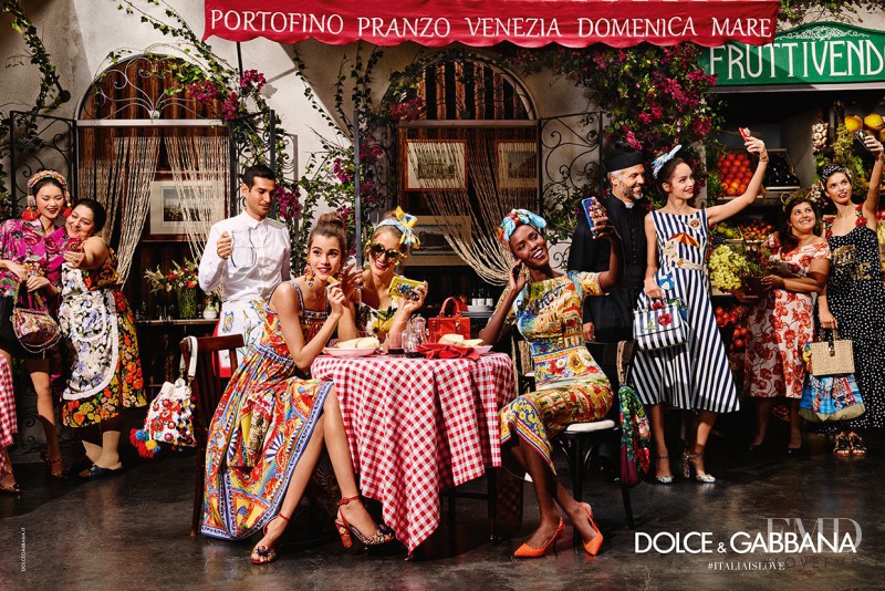 Giulia Manini featured in  the Dolce & Gabbana advertisement for Spring/Summer 2016