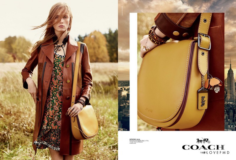 Rianne Van Rompaey featured in  the Coach advertisement for Spring/Summer 2016