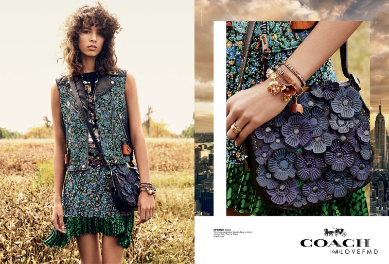 Alice Metza featured in  the Coach advertisement for Spring/Summer 2016