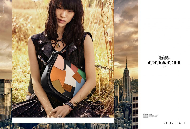 So Ra Choi featured in  the Coach advertisement for Spring/Summer 2016