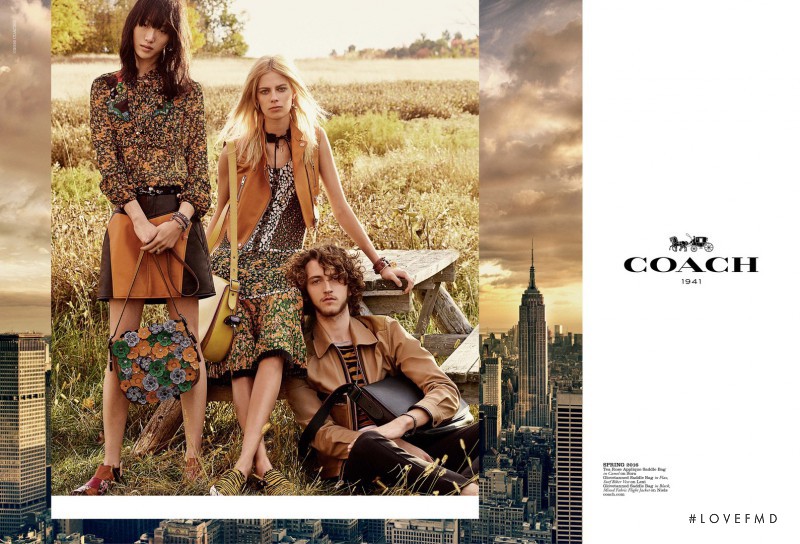 Lexi Boling featured in  the Coach advertisement for Spring/Summer 2016