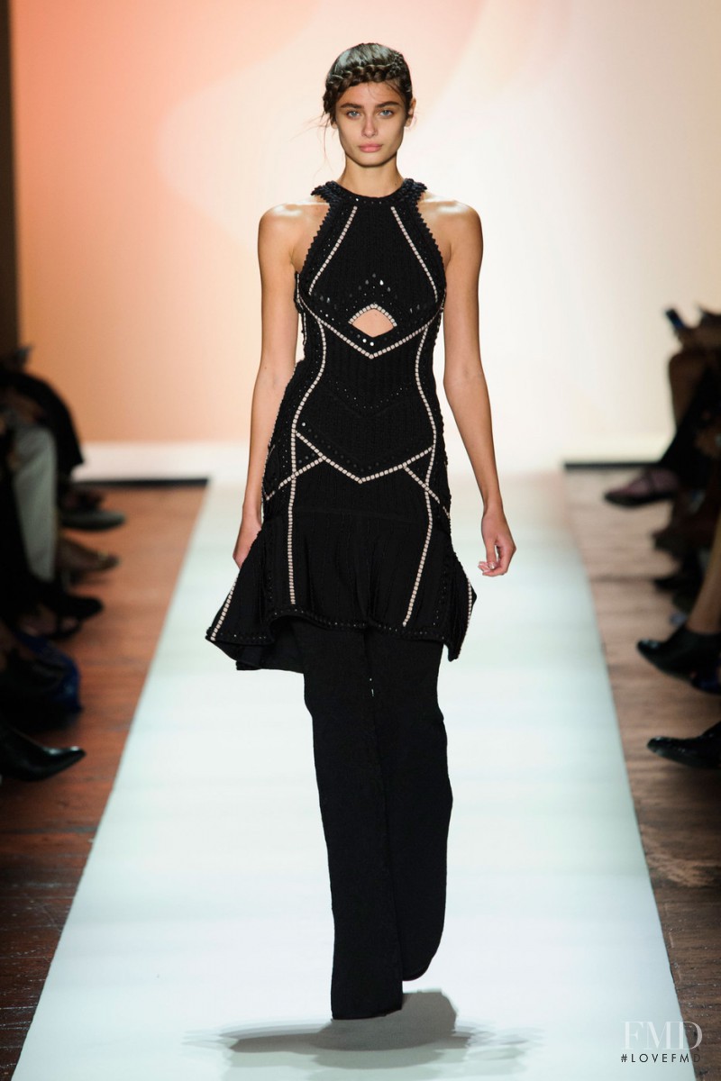 Taylor Hill featured in  the Herve Leger fashion show for Spring/Summer 2016