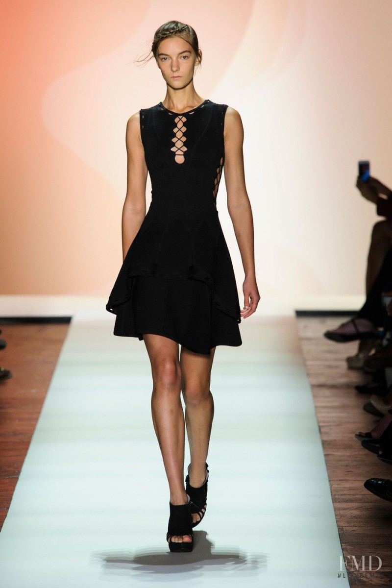 Irina Liss featured in  the Herve Leger fashion show for Spring/Summer 2016