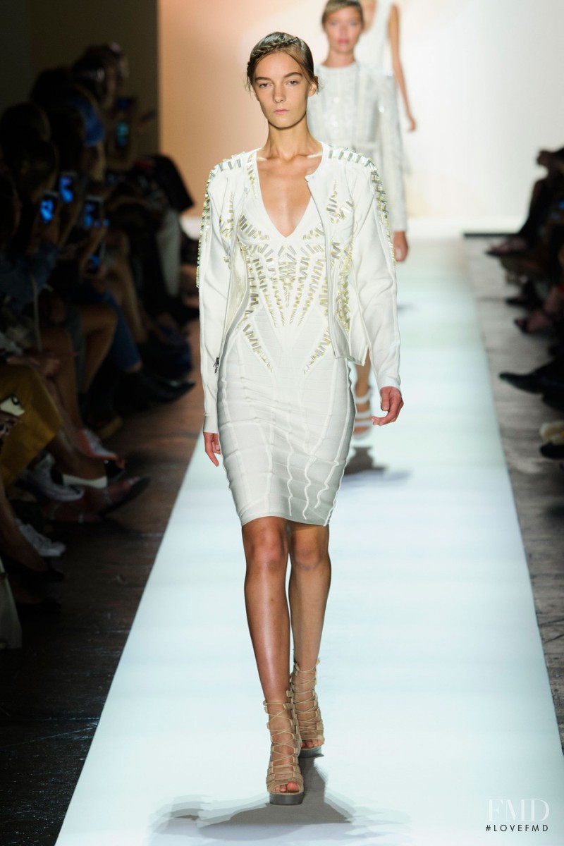 Irina Liss featured in  the Herve Leger fashion show for Spring/Summer 2016