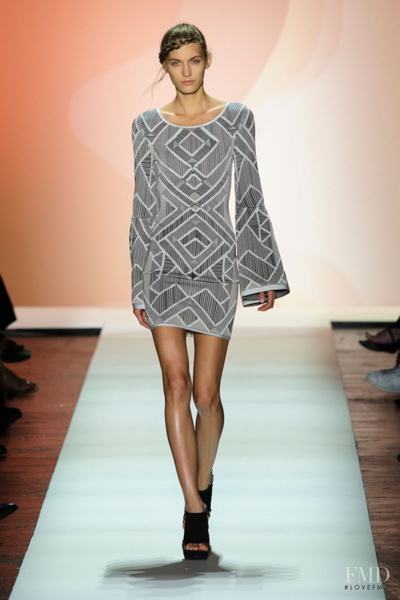 Vera Vavrova featured in  the Herve Leger fashion show for Spring/Summer 2016