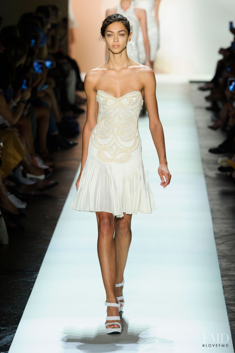 Zhenya Katava featured in  the Herve Leger fashion show for Spring/Summer 2016