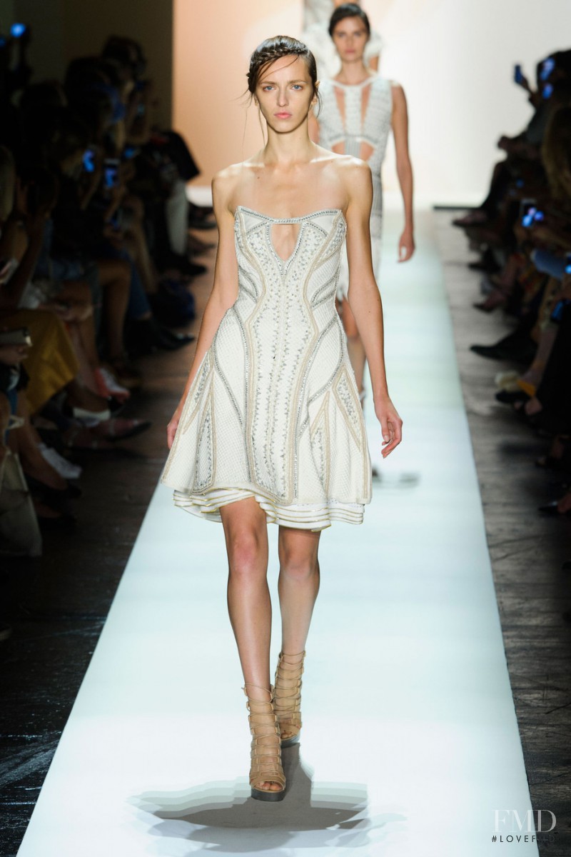 Sasha Antonowskaia featured in  the Herve Leger fashion show for Spring/Summer 2016