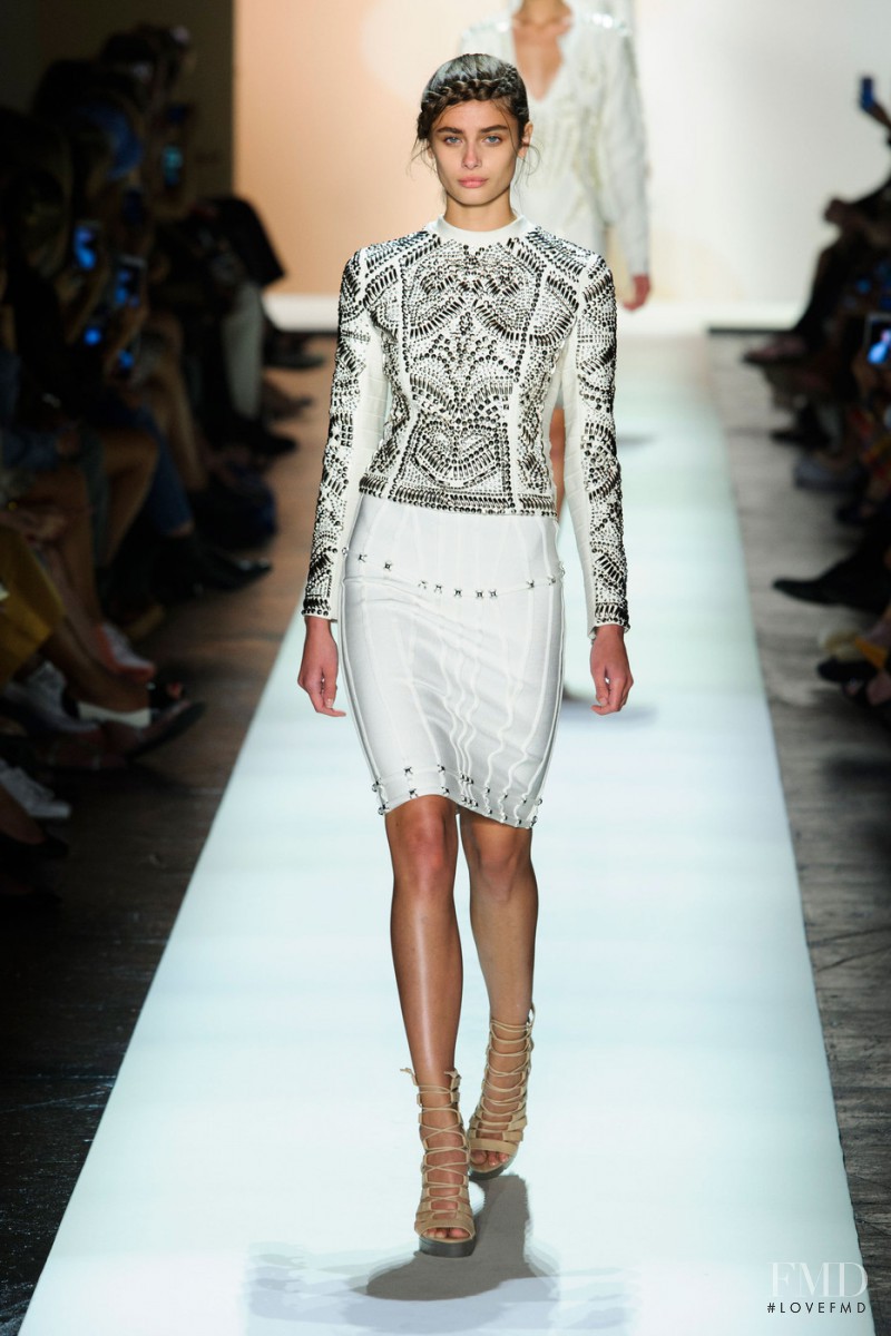 Taylor Hill featured in  the Herve Leger fashion show for Spring/Summer 2016
