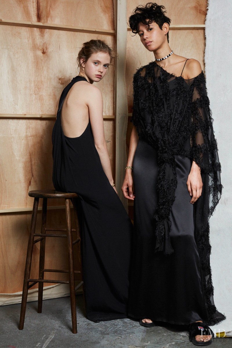 Avery Blanchard featured in  the Baja East fashion show for Pre-Fall 2016