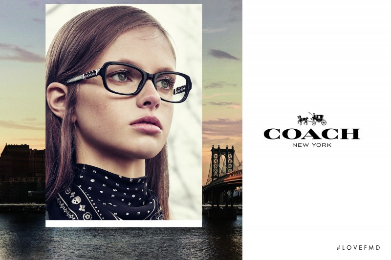 Avery Blanchard featured in  the Coach Eyewear advertisement for Spring/Summer 2016