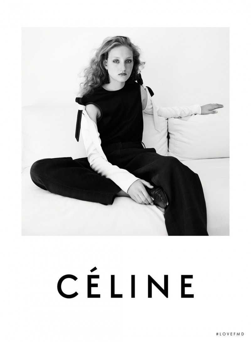 Agnes Nieske featured in  the Celine advertisement for Resort 2016