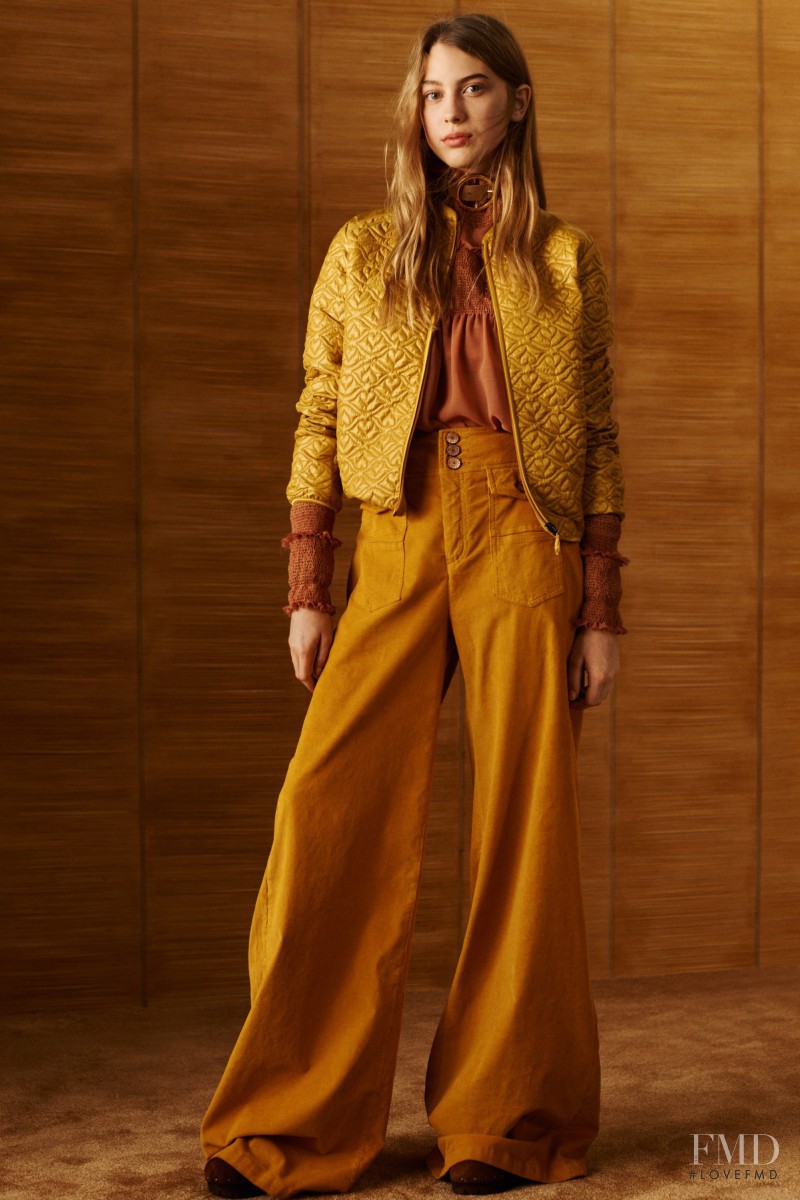 Greta Axente featured in  the See by Chloe fashion show for Pre-Fall 2016