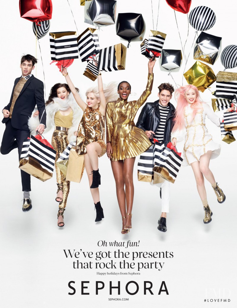 Fernanda Hin Lin Ly featured in  the SEPHORA advertisement for Holiday 2015
