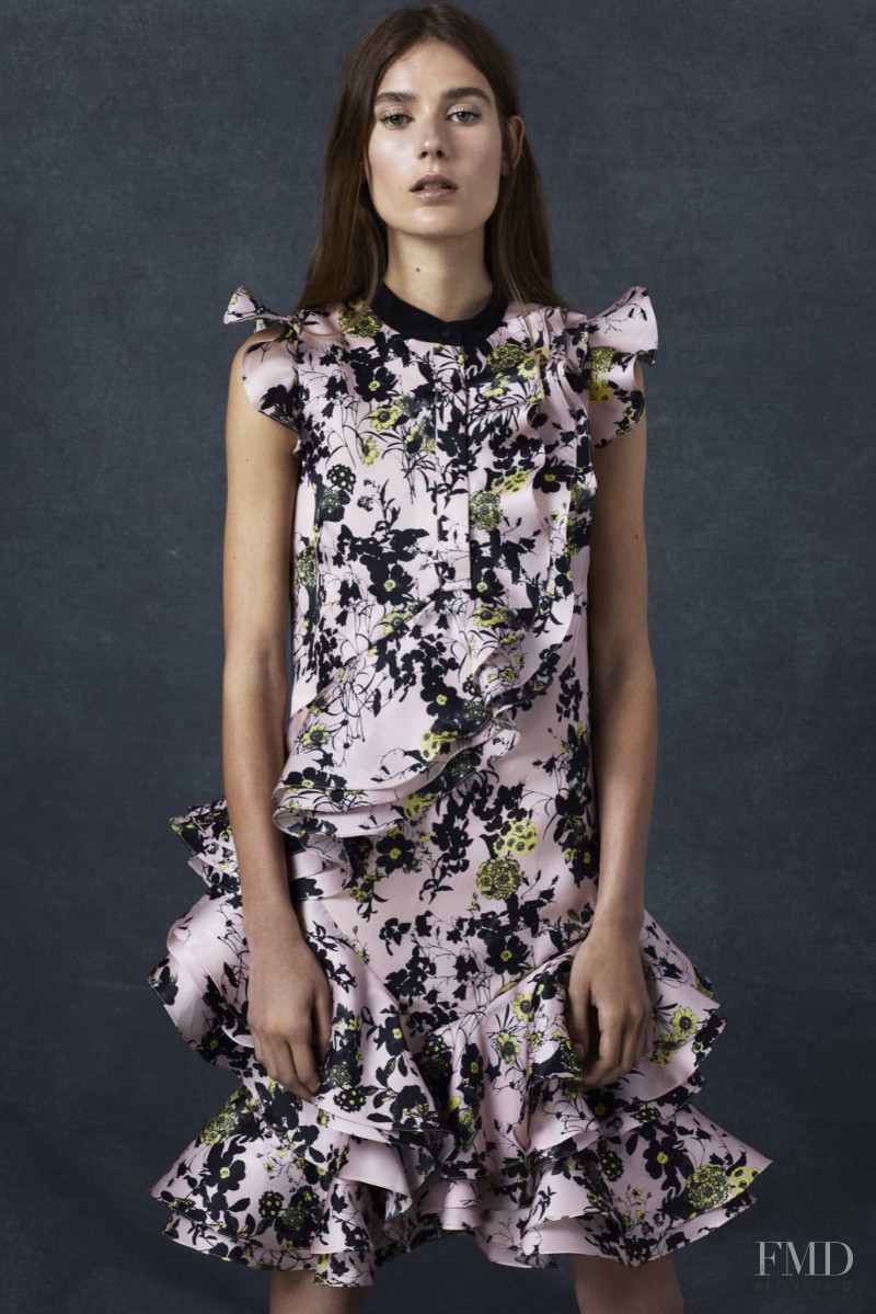 Vera Van Erp featured in  the Erdem fashion show for Resort 2016