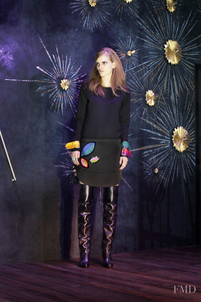 Emily Astrup featured in  the Cynthia Rowley fashion show for Autumn/Winter 2014