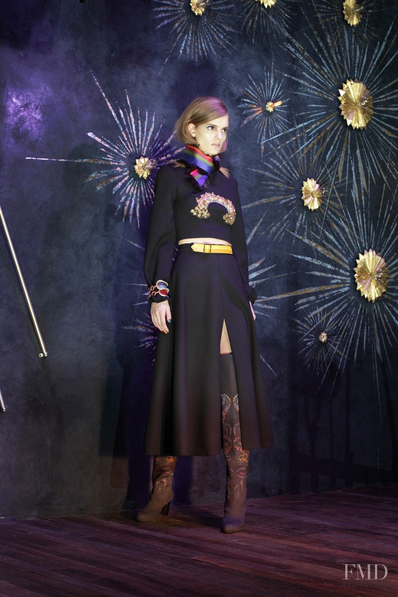 Emily Astrup featured in  the Cynthia Rowley fashion show for Autumn/Winter 2014