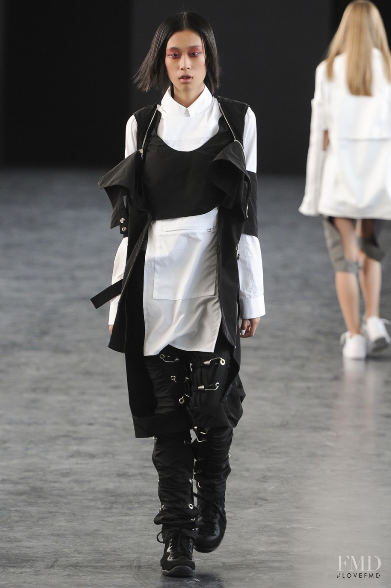 Meng Meng Wei featured in  the Hood By Air fashion show for Spring/Summer 2015