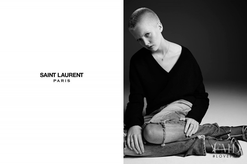 Ruth Bell featured in  the Saint Laurent advertisement for Cruise 2016