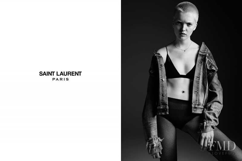 Ruth Bell featured in  the Saint Laurent advertisement for Cruise 2016