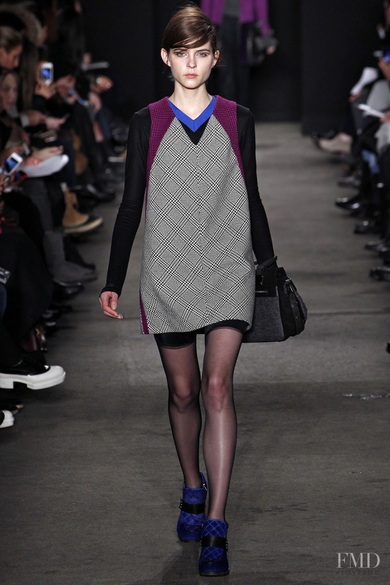 Kel Markey featured in  the rag & bone fashion show for Autumn/Winter 2013