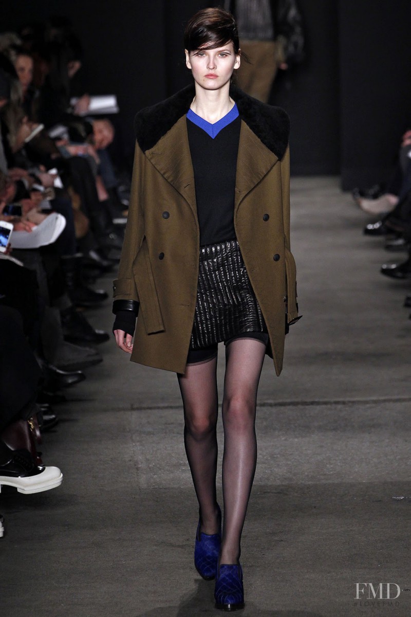 Katlin Aas featured in  the rag & bone fashion show for Autumn/Winter 2013