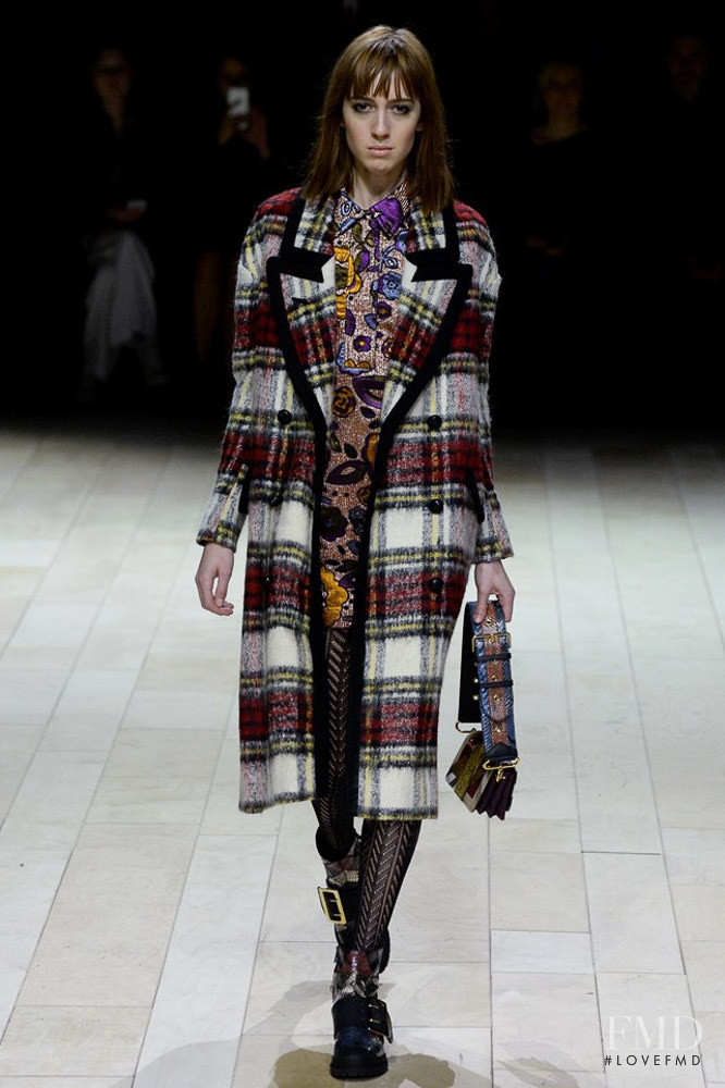 Teddy Quinlivan featured in  the Burberry fashion show for Autumn/Winter 2016