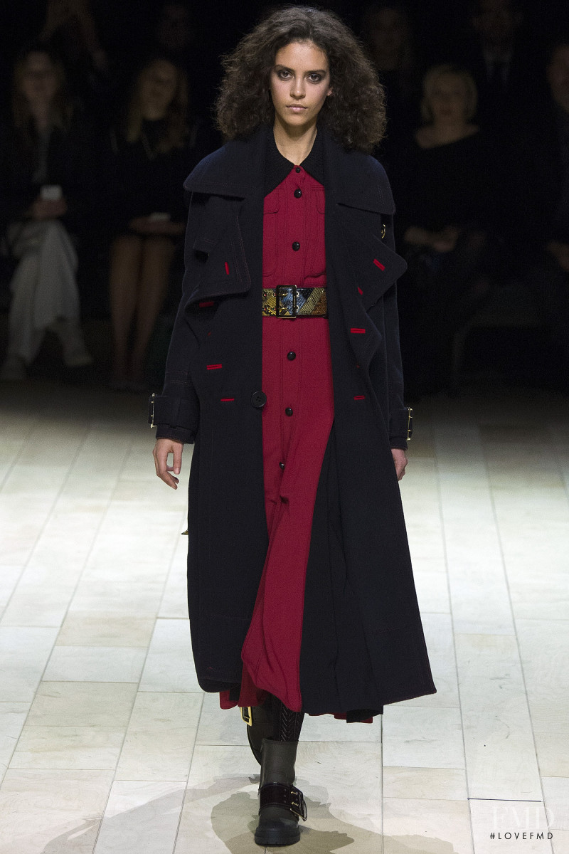 Nirvana Naves featured in  the Burberry fashion show for Autumn/Winter 2016