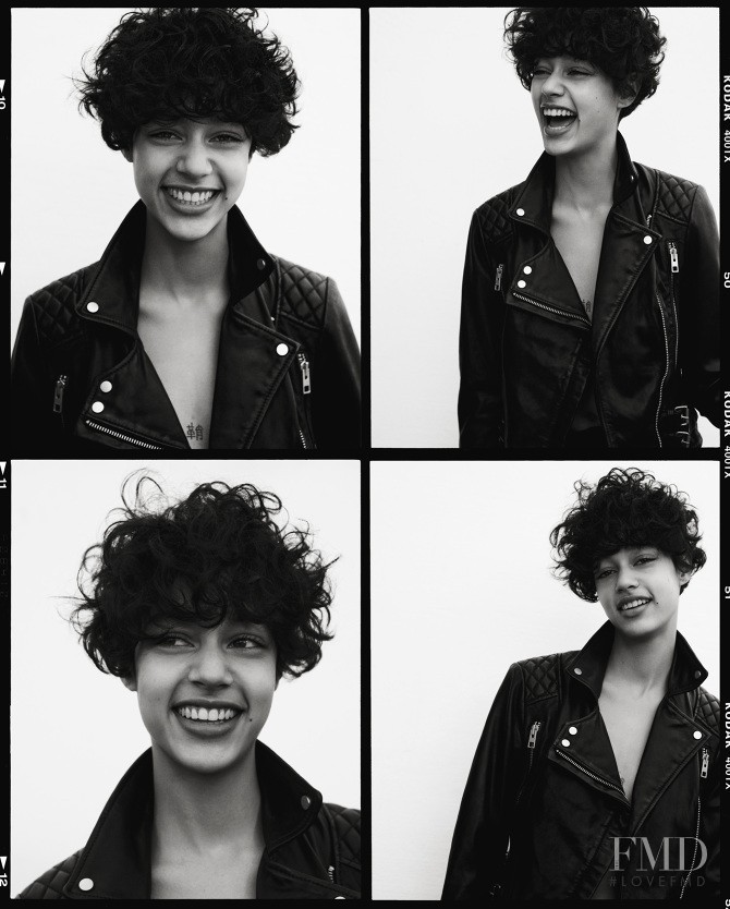Damaris Goddrie featured in  the AllSaints Happy Mondays advertisement for Spring/Summer 2015