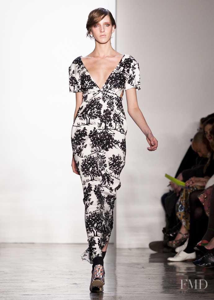 Iris Egbers featured in  the SUNO fashion show for Autumn/Winter 2012