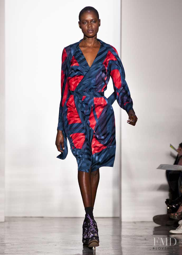 Ajak Deng featured in  the SUNO fashion show for Autumn/Winter 2012